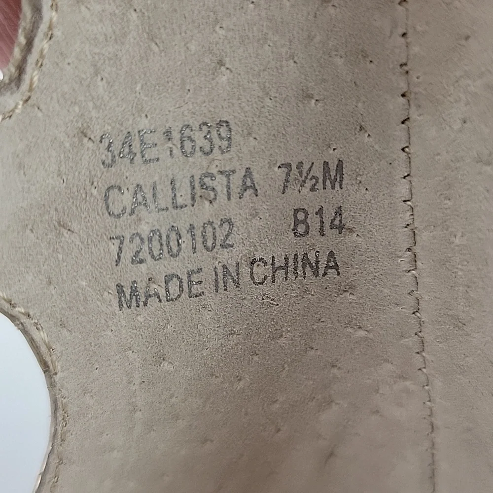 Calvin Klein Callista Espadrille Wedge Sandals Gold Suze 7.5